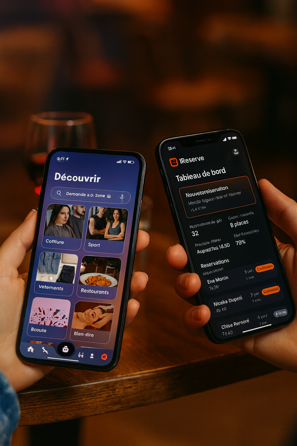 Espace Commerçant — vitrines locales et réservations en direct